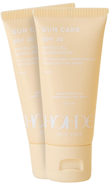 2 kpl HOHDE Sun Care Fysikaalinen Aurinkosuoja SPF 30